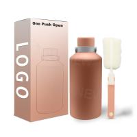Buy cheap 600ml 800ml 1000ml Pressing Type Stainless Steel Vacuum Water Bottle Anti product