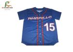 3D Printed Custom Team Sportswear Blue Baseball Jersey With Button Opening