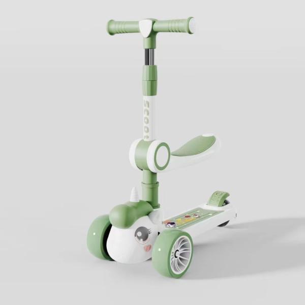Buy cheap Kids Kick Scooter LED Lighted Wheels And 3 Adjustable Height Handlebars 3 Wheel Bike For Boys And Girls from wholesalers