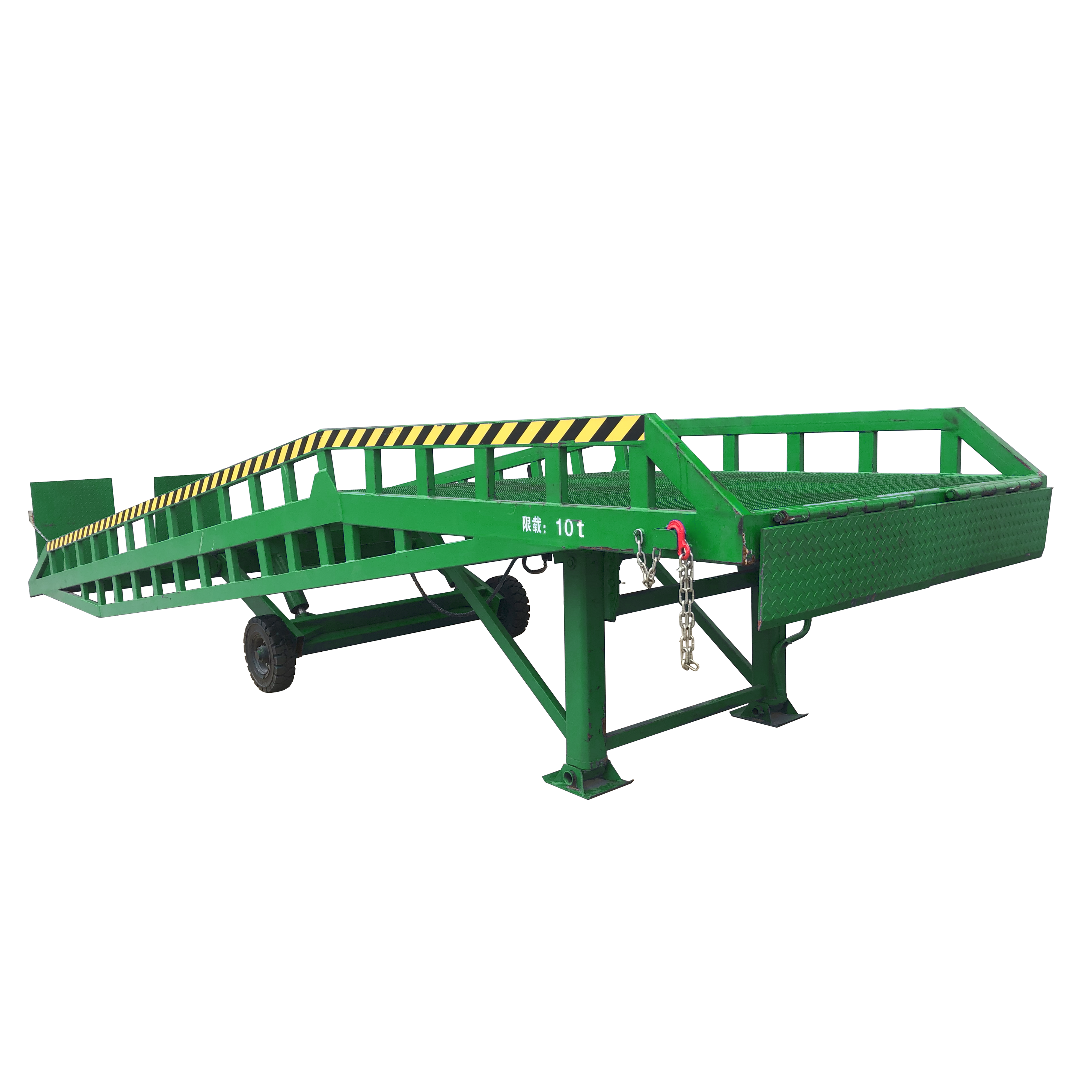 Blue Hydraulic Container Loading Mobile Yard Ramp 6000Kg Loading Capacity