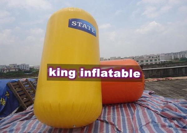Buy cheap Yellow / Orange Inflatable Water Floating Buoys , Lead Free PVC Floating Toys from wholesalers