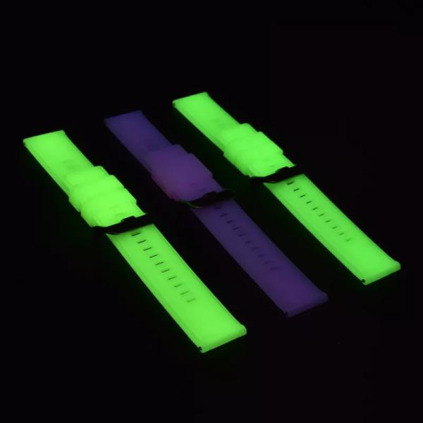 Buy cheap Luminous Quick Release 20mm Silicone Rubber Watch Strap Bands Flexible from wholesalers
