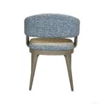 Solid Wood Fabric Chair for Dining Room Customized Ash Wood Frame Hotel