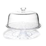 12 inch eco-friendly lead-free crystal transparent dome glass cake stand with