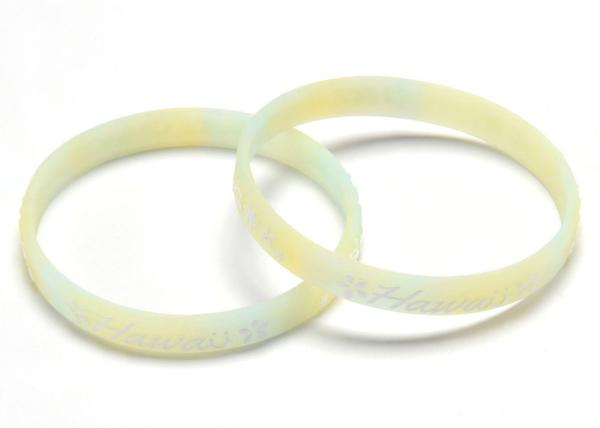 Buy cheap Young Style Embossed Silicone Bracelets Advertising With Personalized Logo from wholesalers