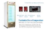 Upright Glass Door Freezer Supermarket 400L Single Door Ice Cream Display