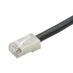 Network 8 Pin Waterproof Rj45 Jack Plastic Straight Male To Female Rj45 Molded