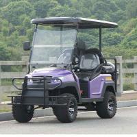 Buy cheap Electric Fuel 4 Wheel Four Person Golf Cart With Rear Seat , Purple Color product