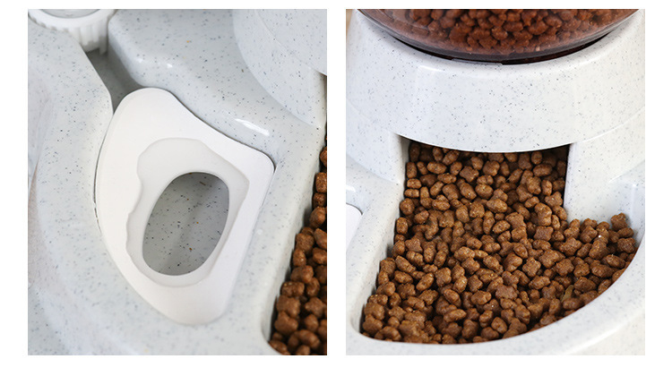 Pet Feeder and Water Dispenser 2 In 1 0.5kg Capacity Easy Cleaning Method with Clean Water