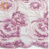 Buy cheap Wedding Dress Pink Heavy Beaded Lace Fabric Customized 20% Polyester from wholesalers