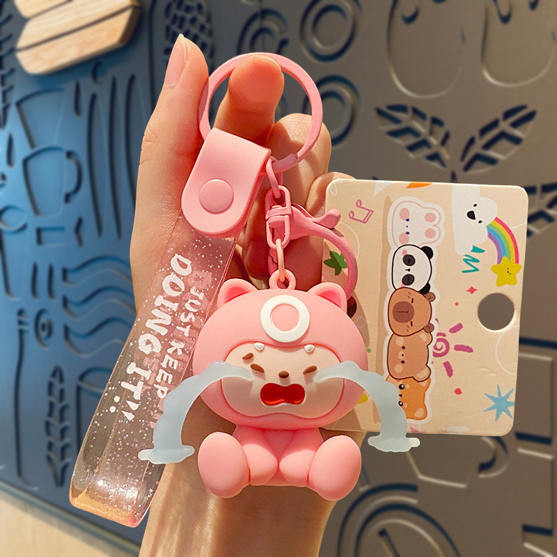 Soft Silicone Custom Keychain Charms Stainless Key For Fashionable Bags Purse Handbag
