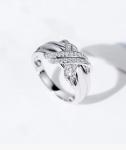 XO 18K Gold Diamond Rings 0.24ct 14K White Gold Filled
