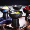 Buy cheap Coffee Shop Airlines Black Porcelain Dinnerware Eclectic Ceramic Ice Cream Cup from wholesalers