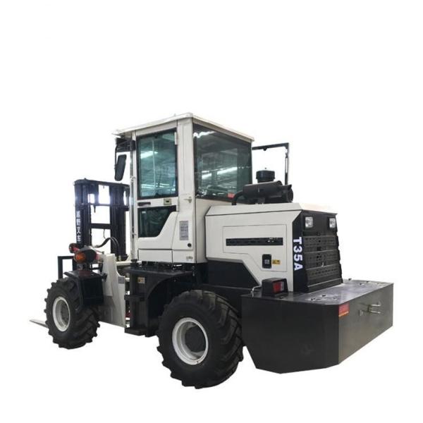 Buy cheap White Heavy Duty Forklift Truck 4200*1800*2700mm Rough Terrain Lift Trucks from wholesalers