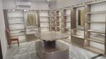 OEM ODM Wooden Color Skincare Display Cabinet With Led Lights In Every Layer