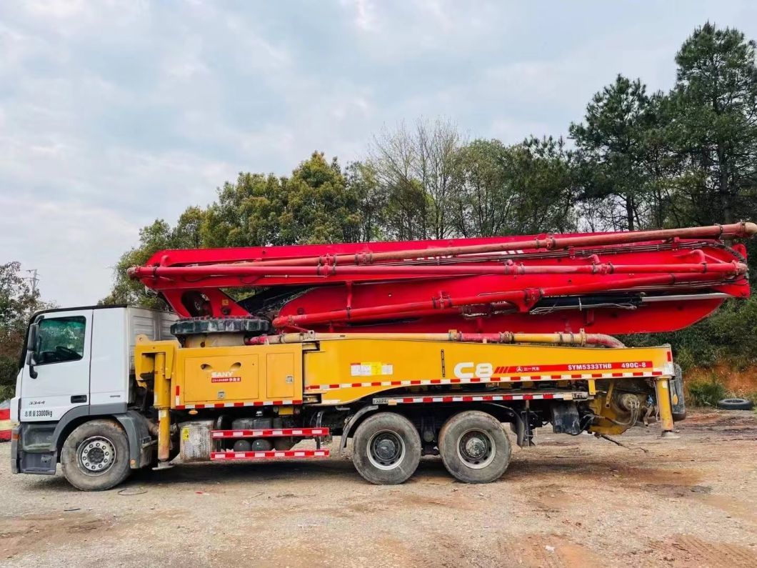 Boom Pump on Mercedes Benz Sy 49 Meter Concrete Pump Truck
