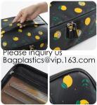 Stylish Black Makeup Brush Organizer Cosmetic Bag Storage Bag With Handle For