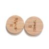 Buy cheap Round Laser Logo Table Bamboo Drink Coasters Funny Housewarming Gift from wholesalers