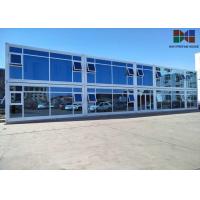 Buy cheap Painting Roof Panel Office Container House With Double - Glazing Glass Curtain product