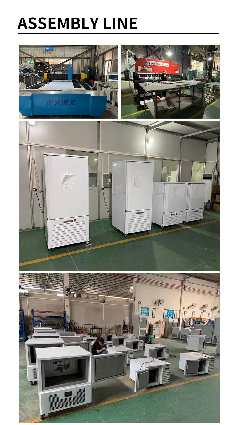 Seafood Cold Room Blast Chiller Freezer 5 10 15 Trays Freezer Blast Cabinet