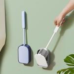 39.6cm Toilet Bowl Brush Silicone Wall Mounted Anti-Roll Anti-Drip Suitable for