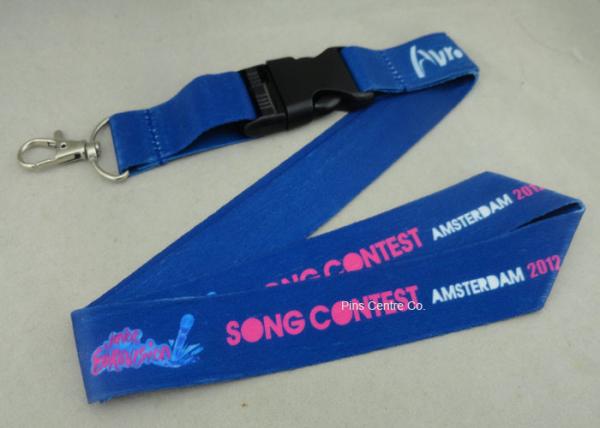 Full Color Printing Promotional Lanyards Sport Meeting Medal Ribbon / ID Neck
