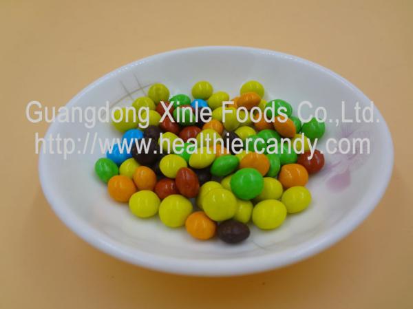 Buy cheap Good Taste Crispy Chocolate Cacao Beans Yellow / Red / Blue Colour Jelly Candy from wholesalers