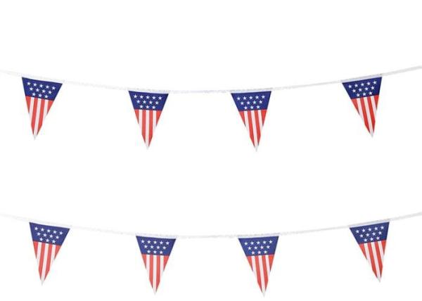 Buy cheap Advertising American Flag Pennant Outdoor And Indoor Use Vinyl Triangular Shape from wholesalers