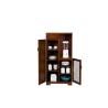 Buy cheap Handmade Kitchen Cabinet Storage Glass Fronted Cupboard With Five Adjustable Shelves from wholesalers