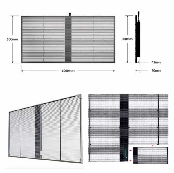 Buy cheap Outdoor Indoor LED Mesh Screen Transparent For Glass Window from wholesalers