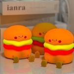 Night Light For Kids Cute Silicone Nursery Hamburger Lamp For Girls Boys Squishy