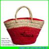 Buy cheap LUDA red monogrammed beach bags seagrass woven straw bags from wholesalers