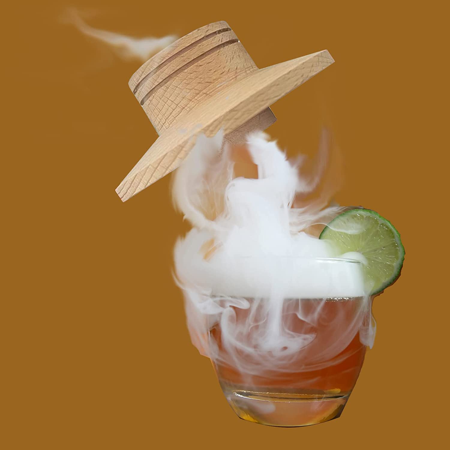 Cocktail Whiskey Smoker Kit with Torch 4 Flavor of Wood Chips for Bourbon Infuse Smoked Drink Old Fashioned Birthday for Men