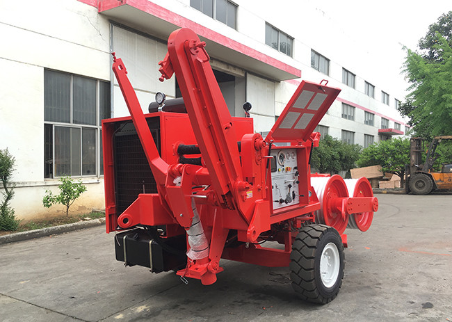 Hydraulic Cable Transmission Line Stringing Equipment Puller With Electric Starting Engine