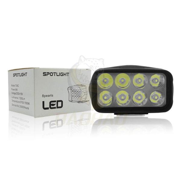 Buy cheap Black Plastic 8 Beads White Lens Fog Light LED Motorcycle Spotlight from wholesalers