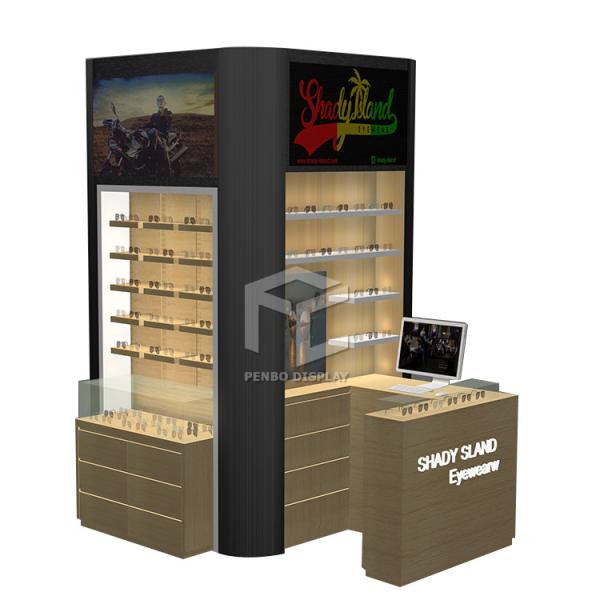 Buy cheap Flannelette Retail Eyewear Display Cabinet Shop Design CAD OEM from wholesalers
