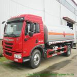 FAW Gasoline Tanker Truck For Vehicle Refueling With PTO Fuel Pump And Dispenser