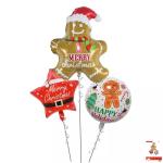 Wholesal New 2023 Christmas Hat Bell Gift Box Aluminum Film Balloon Merry