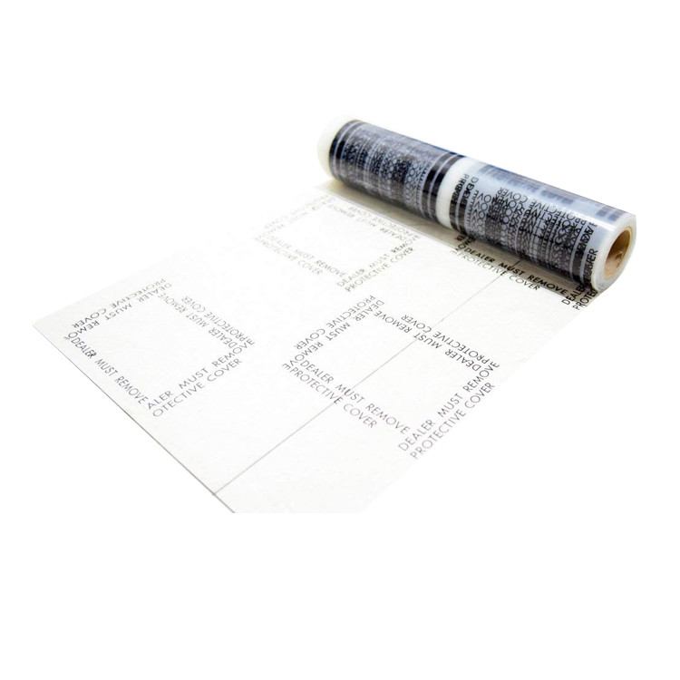 Customizable 21 Inch PE Soft Adhesieve Protective Film for Auto Carpet Dealer Must Remove Printing Film