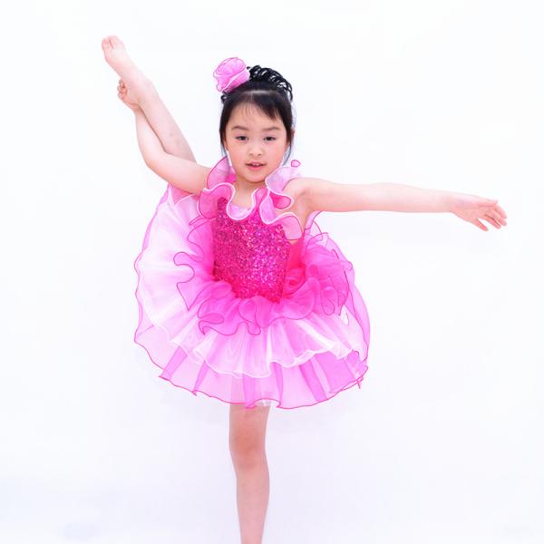Buy cheap Children Ballet Dancewear Ruffle Tiered Bubble Skirt Back Waist from wholesalers