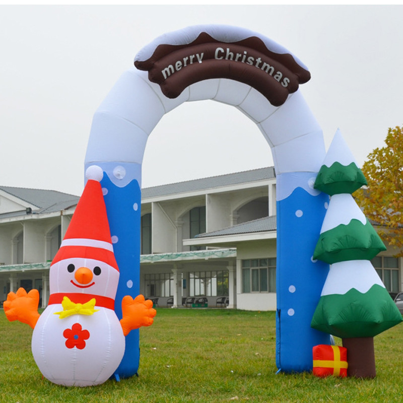 Factory Customized Christmas Holiday Decoration Fabric Inflatable Toy House