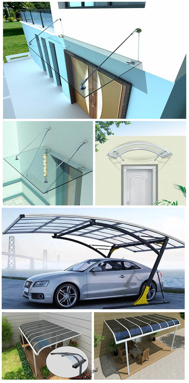 Anti Scratch 10mm Anti Impact PC Awning