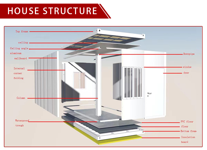 OEM/ODM Flat Pack Container Homes Prefabricated Steel Structural Durable Luxury House