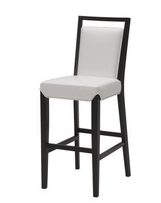 Buy cheap Beech wood frame white pu/leather upholstery wooden barstool/counter stool from wholesalers