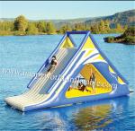 aquaglide slide ,lake inflatable water park games , floating water park