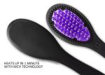 Anion Hair Straightener Brush Comb 110-240V With Rubber Handle