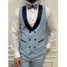 Buy cheap Perris Ice Blue Three Piece Tuxedo Slim Fit For Wedding Day from wholesalers