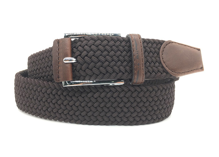 Polyester Adjustable Braided 35mm Mens Elastic Stretch Belt
