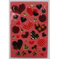 Buy cheap Fashion Leopard Heart Shaped Epoxy Stickers For Bags / Cell Phone 80 X 120mm product