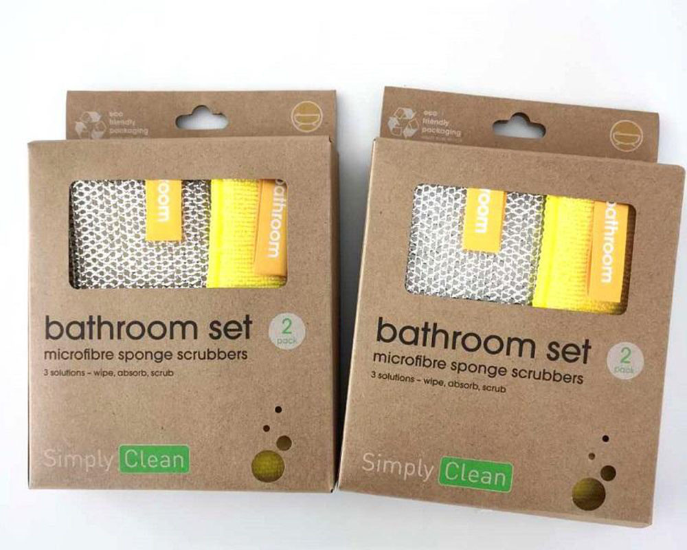 Non Scratch Microfiber Cleaning Pad Scrub Sponge For Dishes Heavy Duty Scouring Power